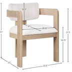 Meridian Furniture, Sedia da Pranzo Sacha in Velluto, Set da 2