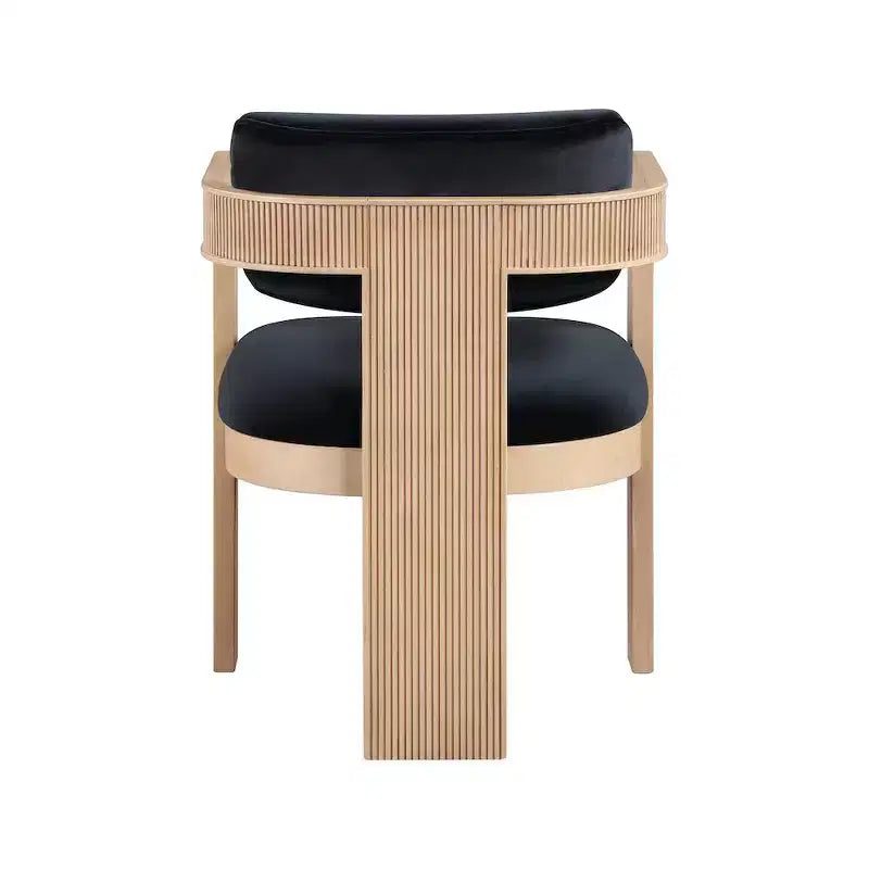 Meridian Furniture, Sedia da Pranzo Sacha in Velluto, Set da 2