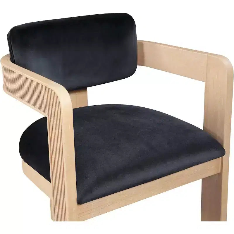 Meridian Furniture, Sedia da Pranzo Sacha in Velluto, Set da 2