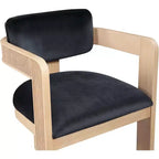 Meridian Furniture, Sedia da Pranzo Sacha in Velluto, Set da 2