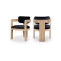 Meridian Furniture, Sedia da Pranzo Sacha in Velluto, Set da 2