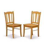 Set da pranzo rotondo HomeStock Dropleaf con 4 sedie, finitura rovere