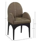 Meridian Furniture, Sedia da pranzo Waldorf in tessuto Bouclé