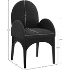 Meridian Furniture, Sedia da pranzo Waldorf in tessuto Bouclé