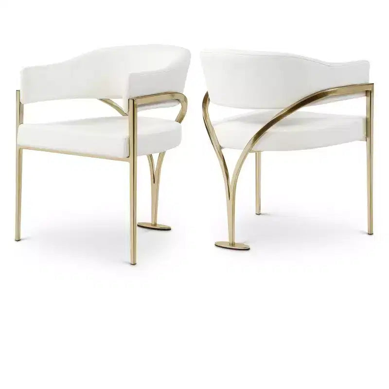 Meridian Furniture, Sedia da pranzo Madelyn in velluto, Set da 2