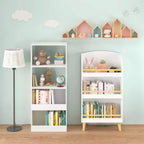 Libreria per bambini, Scaffale a 3 ripiani, Organizer per libri, Organizer per mobiletto porta giocattoli, Bianco