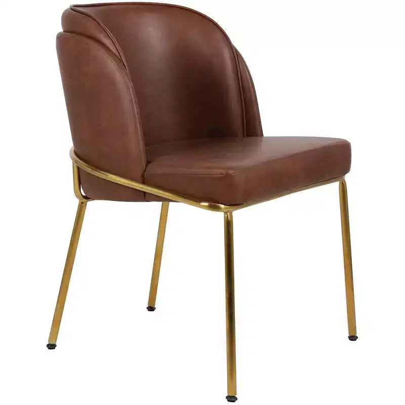 Meridian Furniture, Sedia da pranzo Jagger in pelle vegana, set da 2