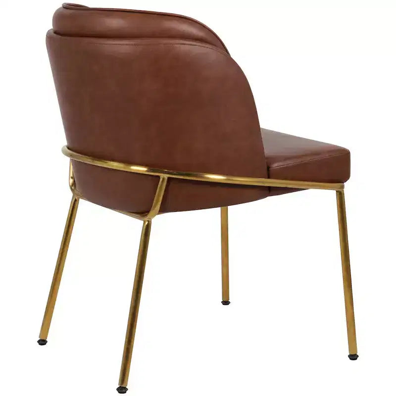 Meridian Furniture, Sedia da pranzo Jagger in pelle vegana, set da 2