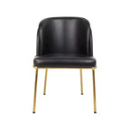 Meridian Furniture, Sedia da pranzo Jagger in pelle vegana, set da 2