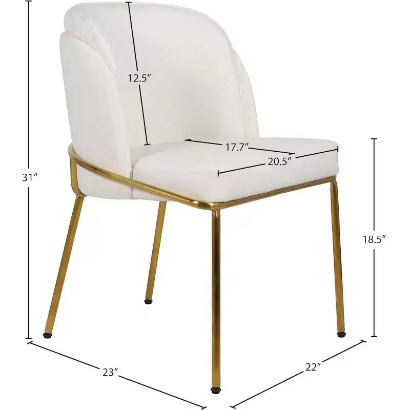 Meridian Furniture, Sedia da pranzo Jagger in pelle vegana, set da 2