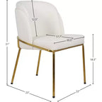 Meridian Furniture, Sedia da pranzo Jagger in pelle vegana, set da 2
