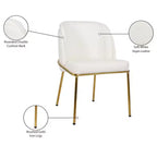 Meridian Furniture, Sedia da pranzo Jagger in pelle vegana, set da 2