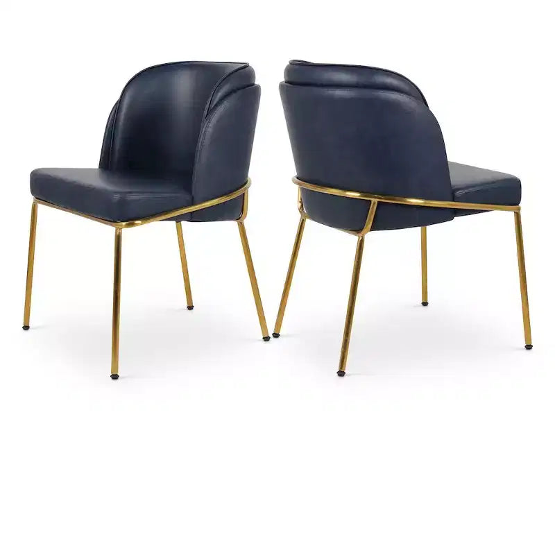Meridian Furniture, Sedia da pranzo Jagger in pelle vegana, set da 2