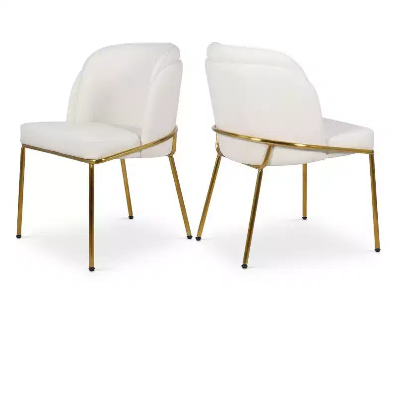 Meridian Furniture, Sedia da pranzo Jagger in pelle vegana, set da 2