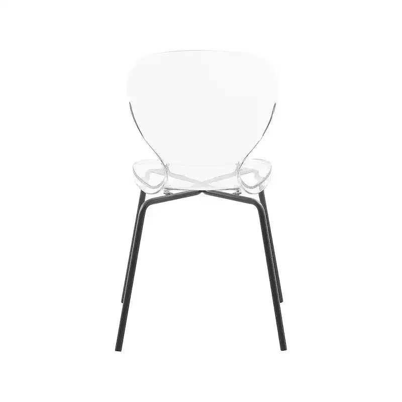 Meridian Furniture, Sedia da pranzo Clarion Nera Opaca, Set da 2
