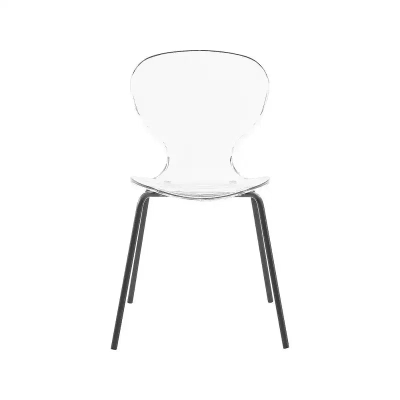 Meridian Furniture, Sedia da pranzo Clarion Nera Opaca, Set da 2