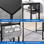 Scrivania a L reversibile da 54 pollici, scrivania angolare per computer, supporto per monitor, prese di corrente, luci LED, per casa, ufficio, camera da letto