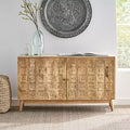 Christopher Knight Home Grimsley Acacia Wood Storage Sideboard with Shelves and 2 Doors