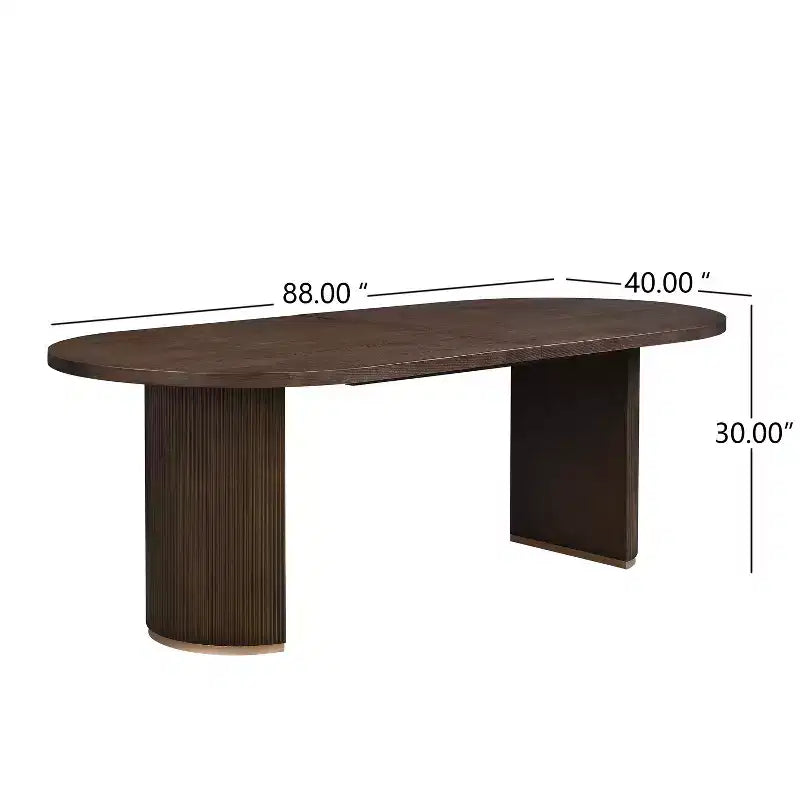 Christopher Knight Home Ilumia Set da 7 Pezzi Rustico in Rattan e Gomma, Sedie da Pranzo Imbottite con Tavolo Ovale a Doppio Basamento