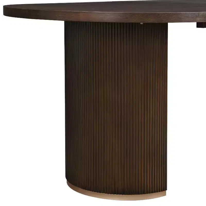 Christopher Knight Home Ilumia Set da 7 Pezzi Rustico in Rattan e Gomma, Sedie da Pranzo Imbottite con Tavolo Ovale a Doppio Basamento