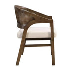 Christopher Knight Home Ilumia Set da 7 Pezzi Rustico in Rattan e Gomma, Sedie da Pranzo Imbottite con Tavolo Ovale a Doppio Basamento