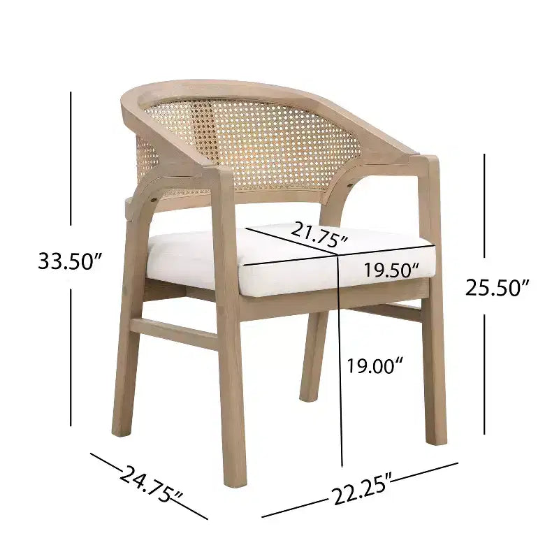 Christopher Knight Home Ilumia Set da 7 Pezzi Rustico in Rattan e Gomma, Sedie da Pranzo Imbottite con Tavolo Ovale a Doppio Basamento