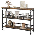 Garvee 43 Console Table, 3-Tier Entryway Narrow Sofa Table with Shelves, Side Tables for Living Room, Hallway, Bedroom