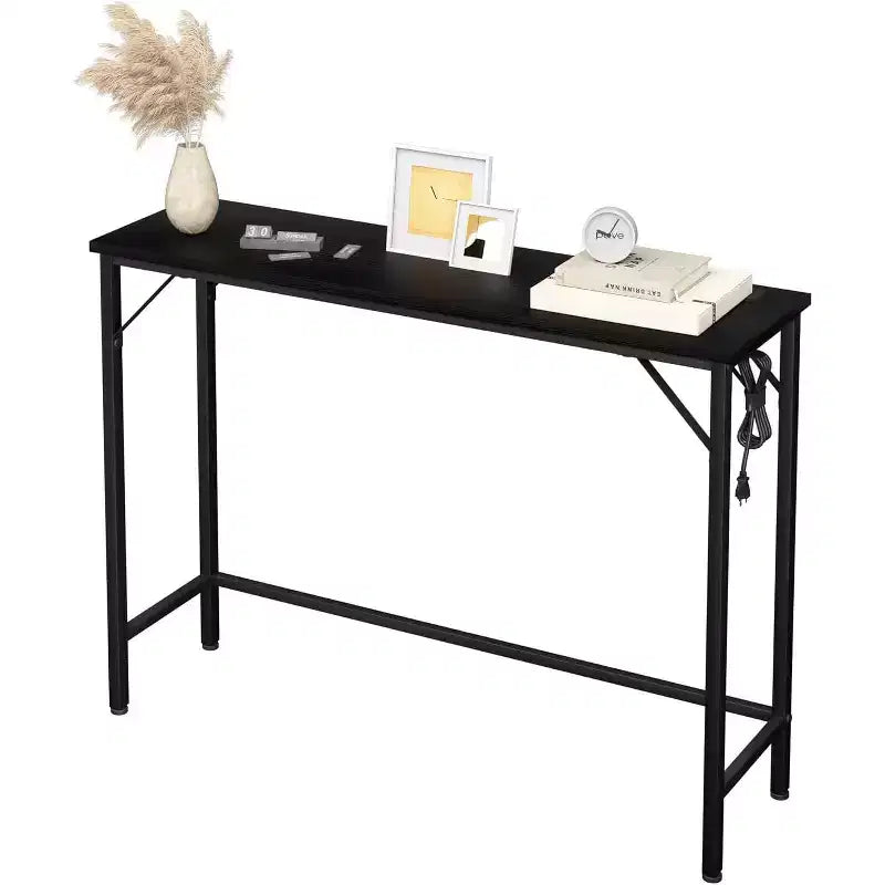 Acekool Tavolino consolle moderno con caricabatterie integrato, tavolo da ingresso, tavolino da divano con USB/prese