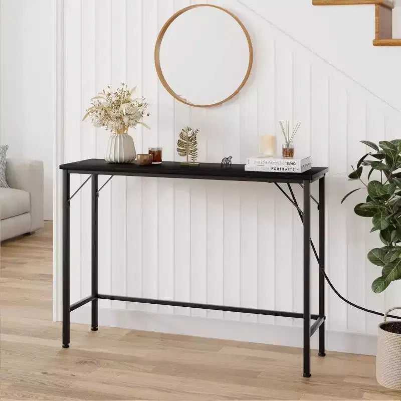 Acekool Tavolino consolle moderno con caricabatterie integrato, tavolo da ingresso, tavolino da divano con USB/prese
