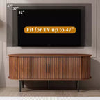 Mobile TV GDFStudio Fennik in Legno, Stile Moderno di Metà Secolo con Anta Scorrevole