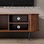 Mobile TV GDFStudio Fennik in Legno, Stile Moderno di Metà Secolo con Anta Scorrevole