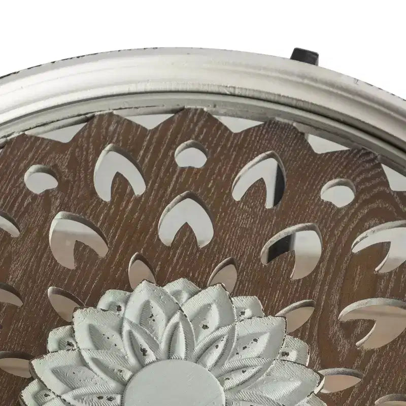 Tavolino a 2 ripiani Maxax con contenitore, tavolino da appoggio con struttura superiore in vetro per arredamento camera da letto, patio