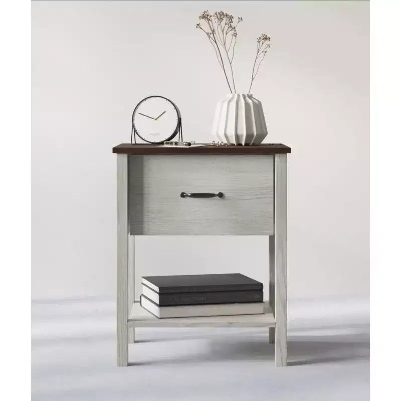 Home Design Sana Nightstand, White Oak