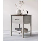 Comodino Home Design Sana, rovere bianco