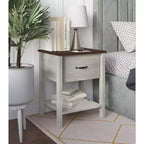 Comodino Home Design Sana, rovere bianco