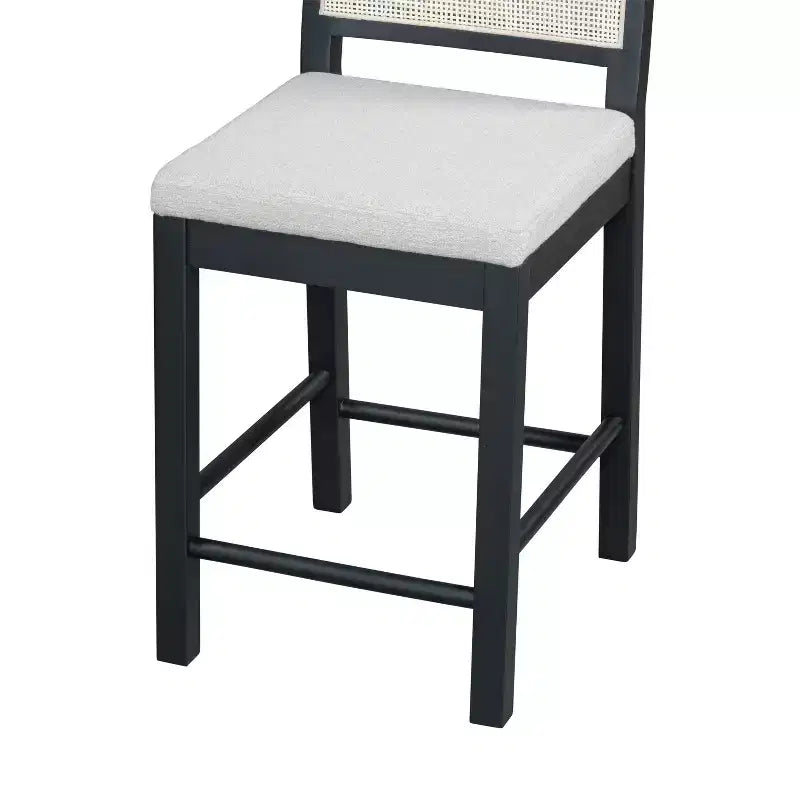 Sgabelli da bancone imbottiti Christopher Knight Home Kinich Boho in rattan e legno di gomma (set da 2)