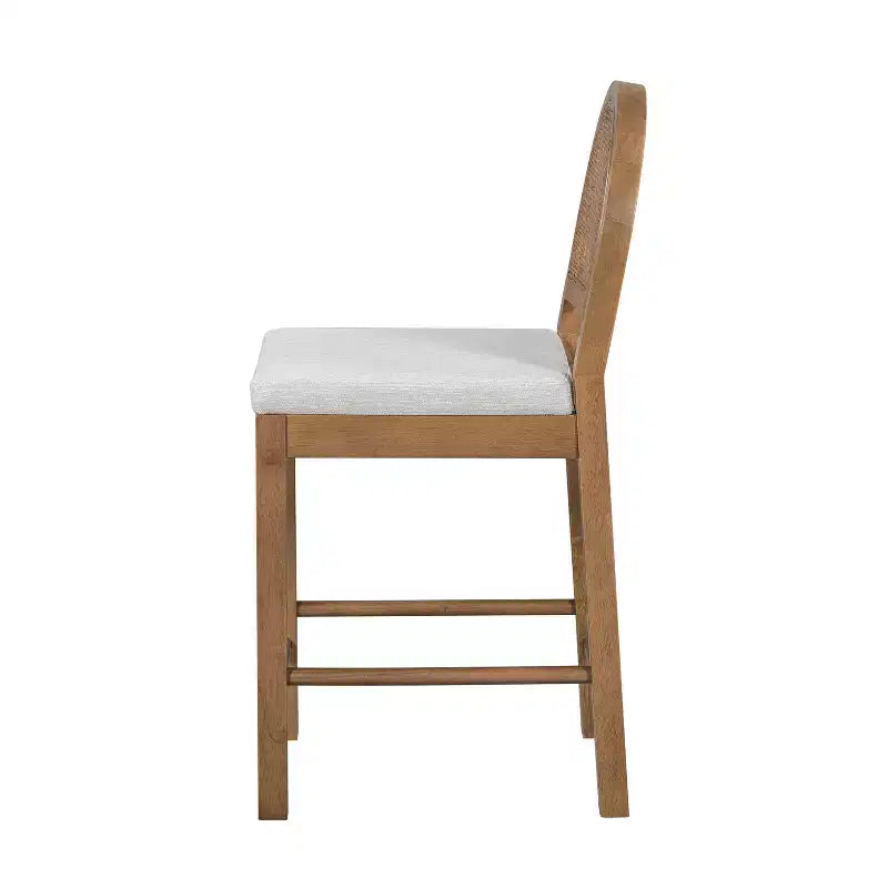 Sgabelli da bancone imbottiti Christopher Knight Home Kinich Boho in rattan e legno di gomma (set da 2)