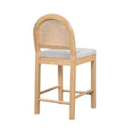 Sgabelli da bancone imbottiti Christopher Knight Home Kinich Boho in rattan e legno di gomma (set da 2)