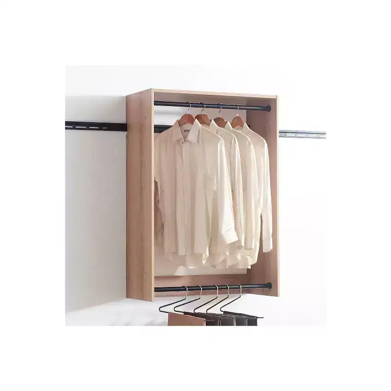 HomeStock Devi Wall Mounted Walk in Wood Closet System
