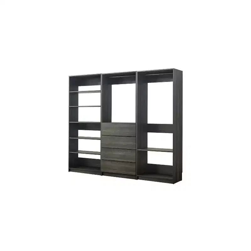 HomeStock Prosper Freestanding Walk in Wood Closet System