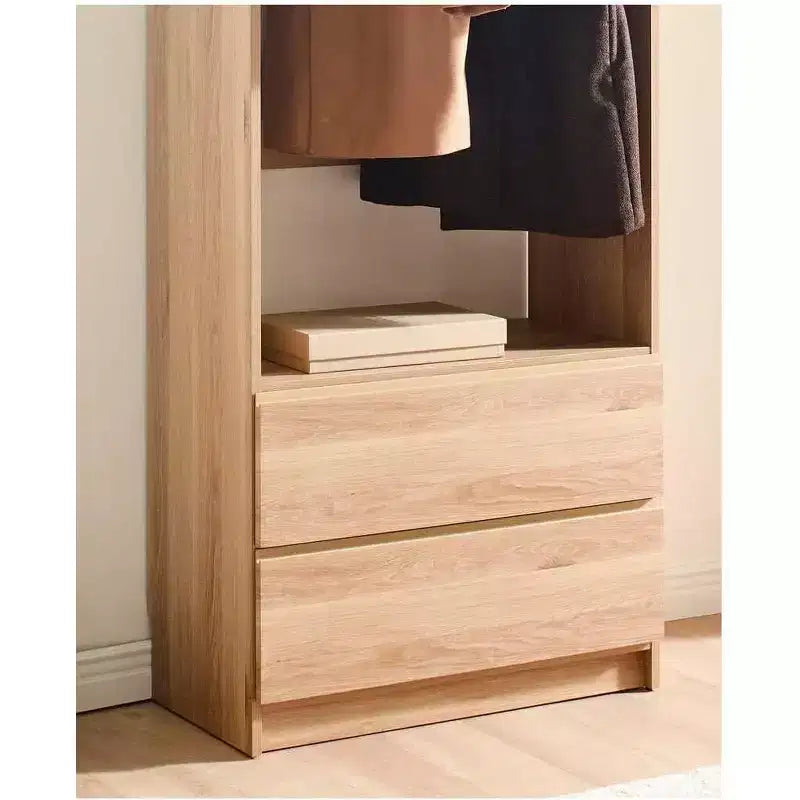 HomeStock Prosper 32 Cabina armadio in legno con due cassetti
