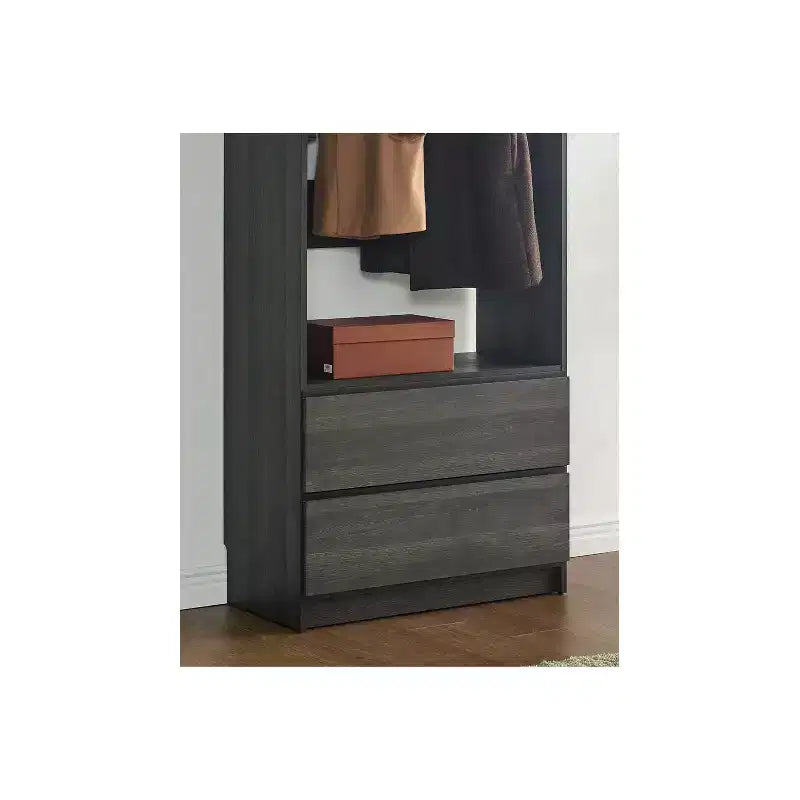 HomeStock Prosper 32 Cabina armadio in legno con due cassetti