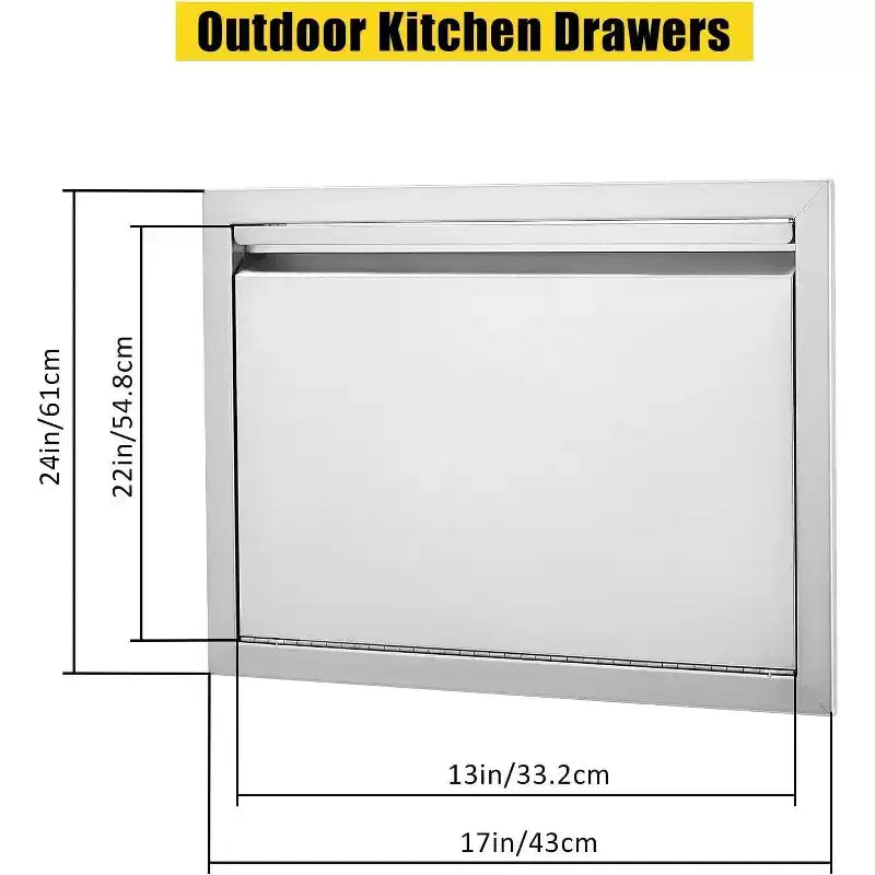 Anta di accesso per barbecue in acciaio inox spazzolato, ante per mobili da cucina da esterno, ante durevoli e resistenti alle intemperie per isole barbecue, adatte per esterni