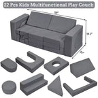 Divano da Gioco Modulare per Bambini, Set di Mobili Componibili a 22 Pezzi per Bambini, Mobili Creativi per Sala Giochi per Bambini