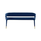 Meridian Furniture, Panca Destiny in velluto blu navy