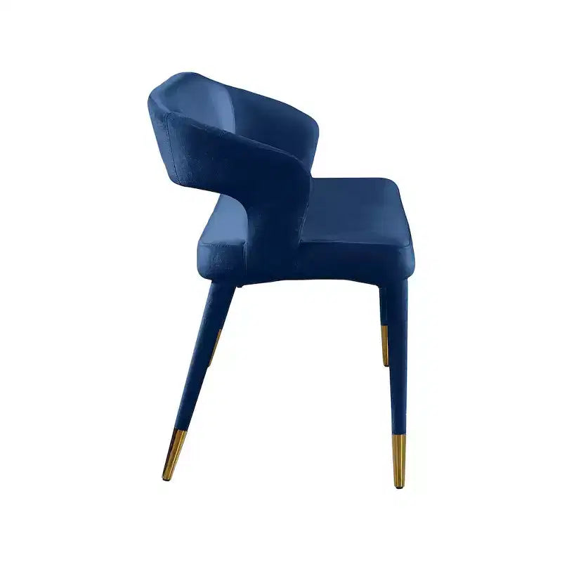 Meridian Furniture, Panca Destiny in velluto blu navy