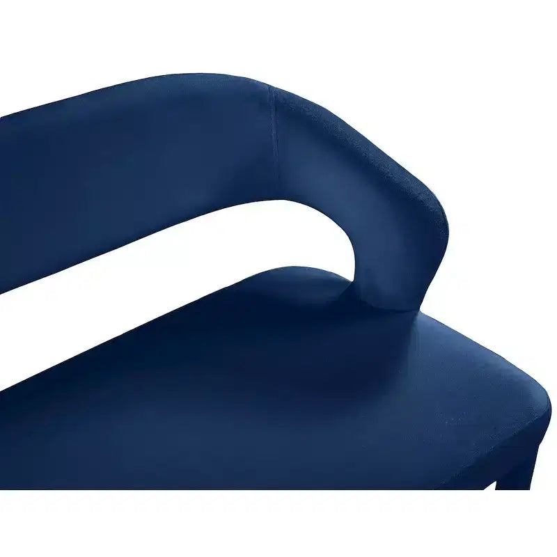Meridian Furniture, Panca Destiny in velluto blu navy