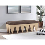 Meridian Furniture, Panca in velluto e pelliccia Altair