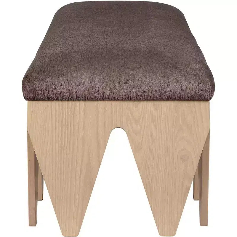 Meridian Furniture, Panca in velluto e pelliccia Altair