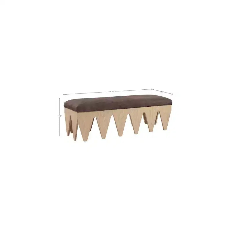 Meridian Furniture, Panca in velluto e pelliccia Altair